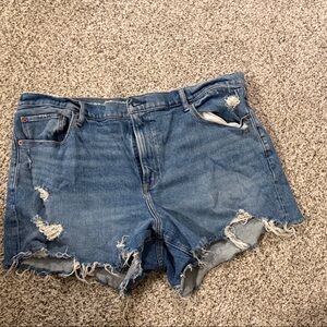 Abercrombie & Fitch Distressed Jean Shorts